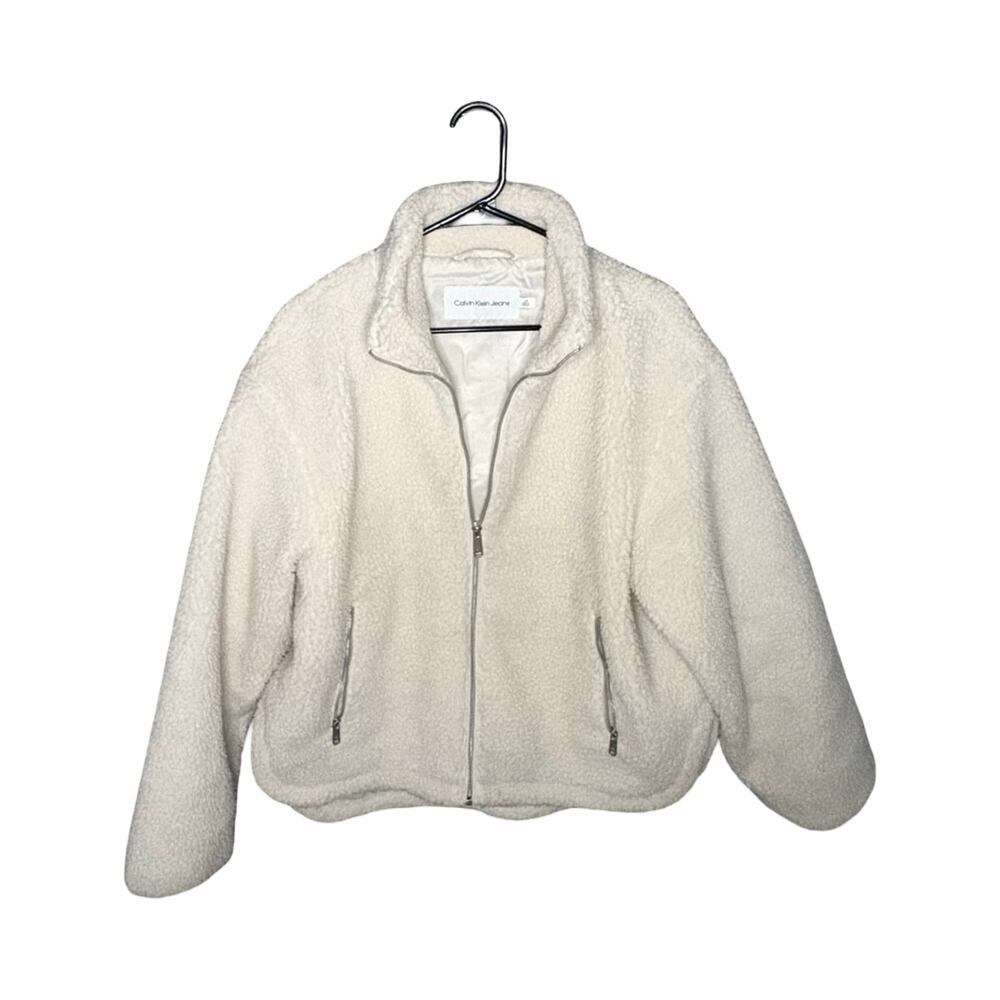 Calvin Klein Jeans Sherpa Fleece Jacket Women's Large